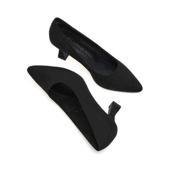 Женские туфли лодочки basic MARCO TOZZI черные, артикул 2-22418-41-001