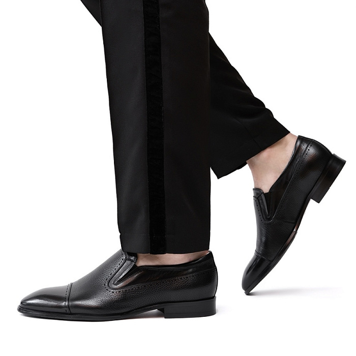 Мужские туфли basic BRUNO RENZONI  черные, артикул 5281A-9040A